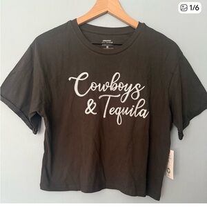 COWBOYS AND TEQUILA SHIRT!! XS! Cute